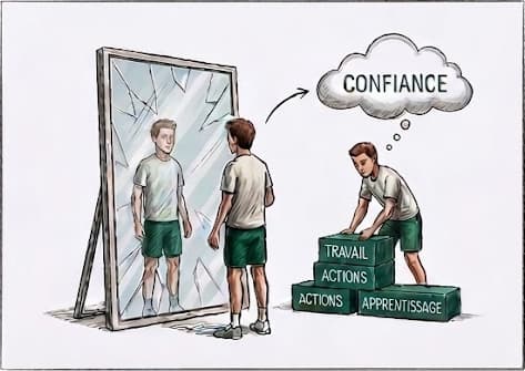 Un joueur construit sa confiance par le travail et l'action